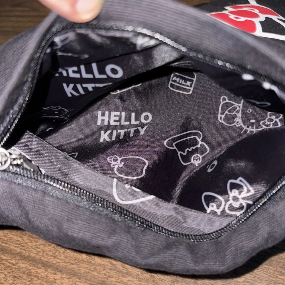 Hello Kitty X Sanrio Vintage 2009 Black Canvas Shoulder Tote Bag
